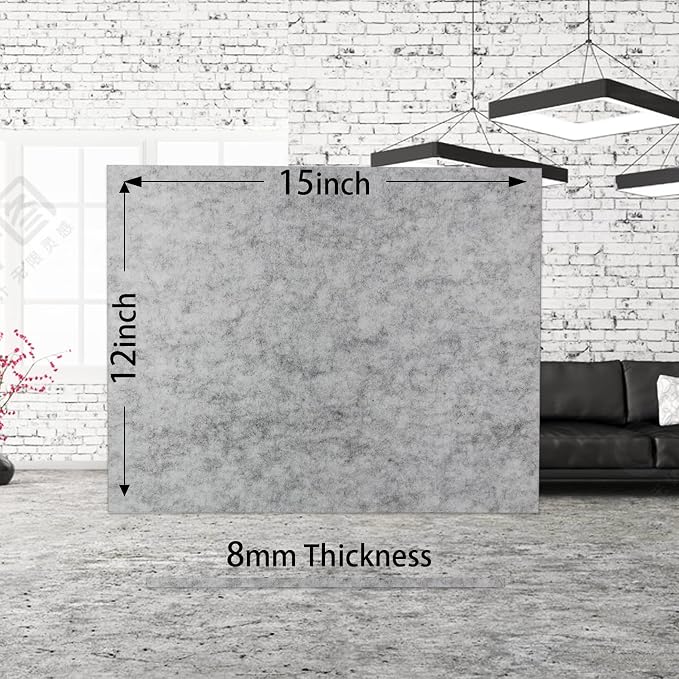 8 MM Thick Felt Furniture Pads, 15’’ x 12’’ Gray Felt Pads - Image 2