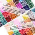 EuTengHao 9600Pcs Tube Beads Kit 7mm Glass Bugle Seed Beads - Image 7
