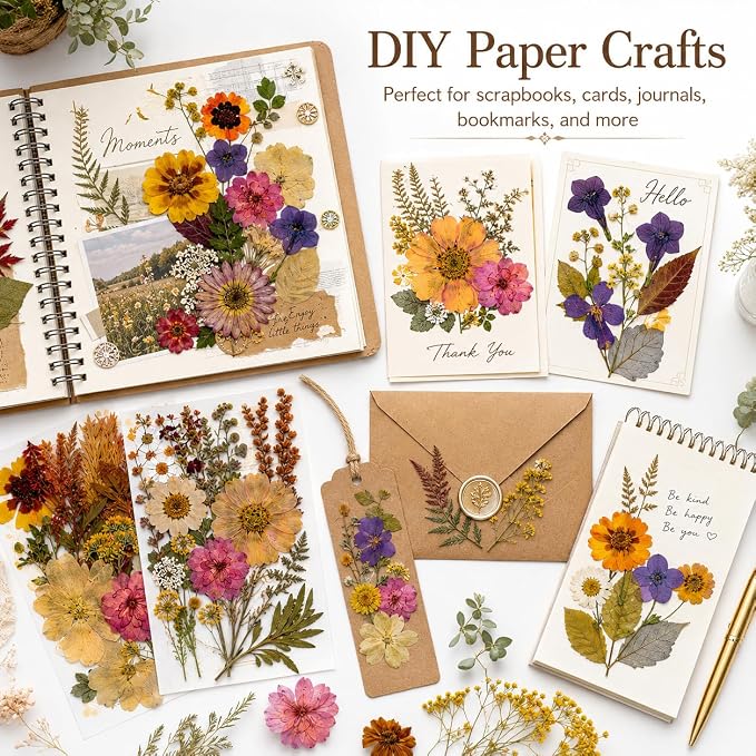 163 pcs Dried Flowers for Resin, Natural Flowers and Leaves Kit - Image 5