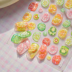 Summer Fruit Nail Art Stickers Decals 5D Embossed Fruit Nail Stickers 1PCS - Image 3