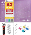 Mandala Crafts Self-Healing Cutting Mat Set – 18" x 24" A2 Purple Pink by MandalaCrafts