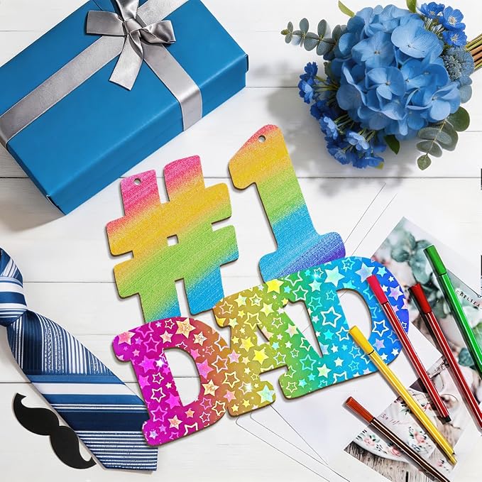 Large 12" Wooden Fathers Day Crafts - Image 5