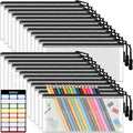 24pcs Mesh Zipper Pouch Bags 9.3 x 4.7 Inches, Travel Cosmetics Organization by YOPCDJ