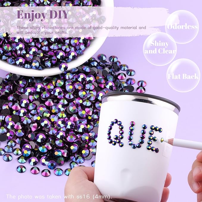 12000PCS 2mm Resin Jelly Rhinestones in Bulk, Bedazzling Flatback Crystals - Image 4
