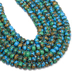 Songxi 5x8mm Natural Flower Malachite Stone Rondelle Beads, Gemstone - Image 7