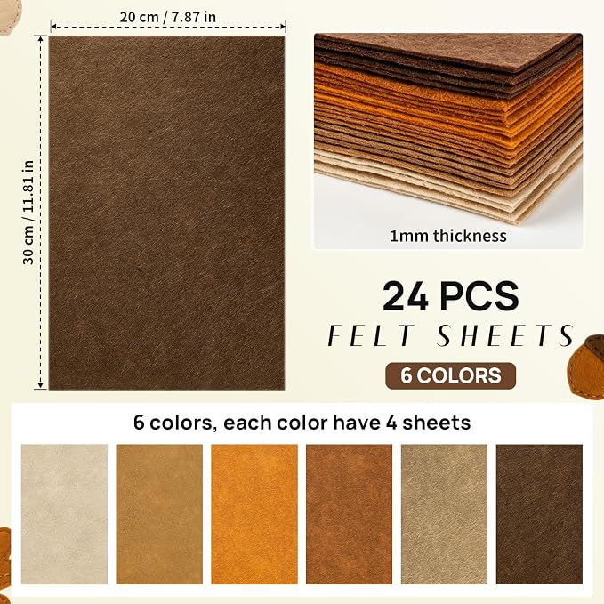 Felt Fabric Sheets, 8 Inch X 12 Inch 1mm Craft Felt, Felt Sheets - Image 2