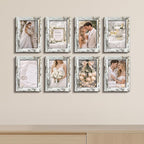 5x7 Picture Frames Set of 8, Vintage Rustic Farmhouse Industrial Style Photo - Image 2