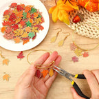SANNIX 90 Pcs Fall Charms for Jewelry Making, Thanksgiving Fall Leaf Enamel - Image 5