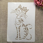 TIAMECH A4 Reusable Flower Cat Stencil - Image 2