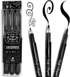 Craft 'n' Beyond Calligraphy Brush Pens Pack of 3 Small, Medium and Large by CraftnBeyond