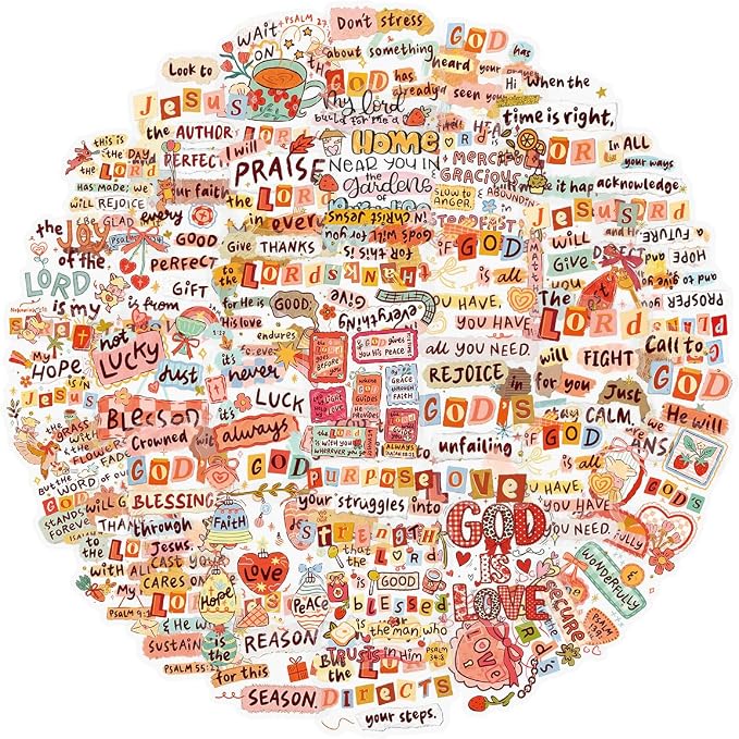 50 PCS Bible Verse Stickers for Scrapbooking Journaling Junk Journal Scrapbook - Image 9