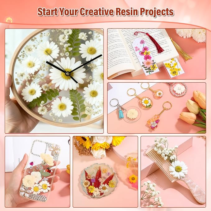 Dried Pressed Flowers for Resin, Real Pressed Flowers Dry Leaves Bulk Natural - Image 4