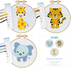 Kraftex Floral Stamped Cross Stitch Kits by Kraftex