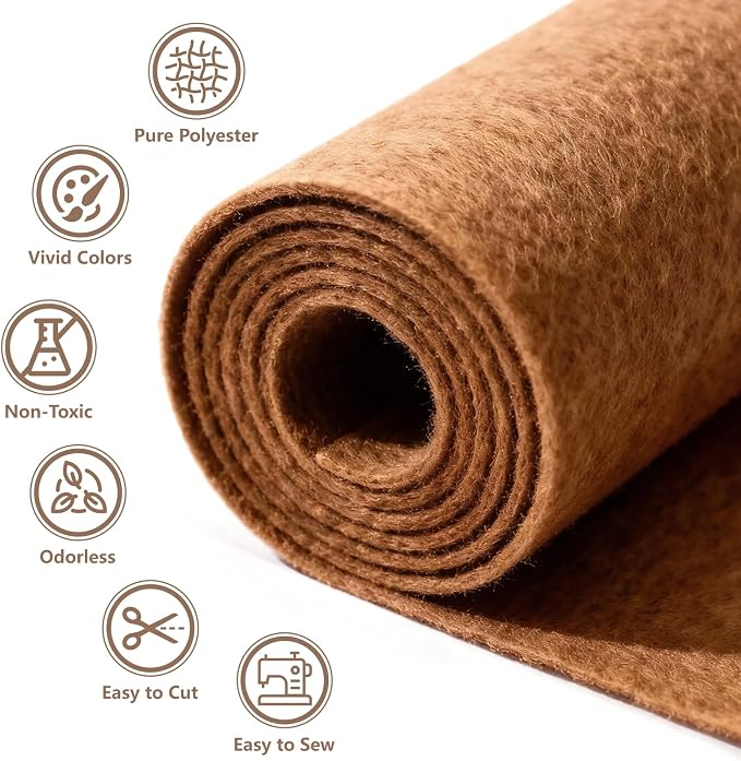 Felt Fabric 36'' X 36'' Large Felt Sheets Stiff Craft Felt by The Yard - Image 3