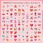 Valentines Party Favors | 100 PCS Valentines Stickers - Image 2