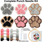 Avtytsda 6PCS Punch Needle Coaster Kit, Easy Punch Needle DIY Embroidery Set - Image 8
