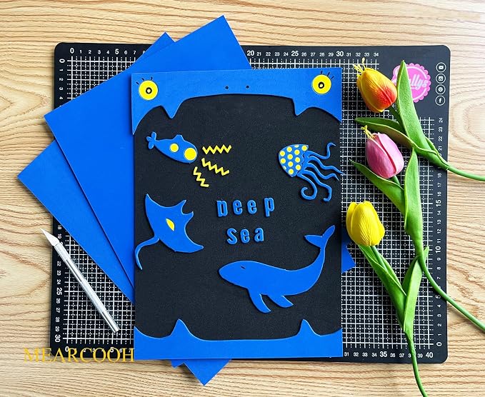 MEARCOOH Blue Foam Sheets Crafts 9x12 Inch 2mm Eva Color Craft Foam Paper - Image 4