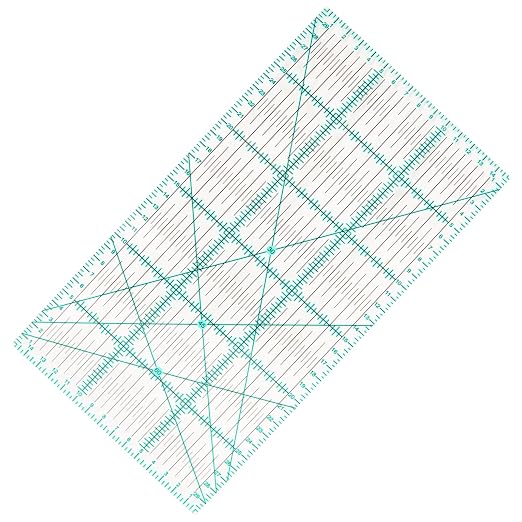 MANUFORE 15 x 30cm Sewing Acrylic Ruler Anti-Slip Metric Ruler DIY Quilting by MANUFORE