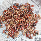 300pcs Mixed Painted Drum Wood Spacer Beads, BetterJonny Barrel Wood Beads - Image 4