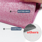 Pink Glitter Heat Transfer Vinyl 12" x 8 ft HTV - Image 4