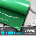 VViViD Green Heavy-Duty Iron-On Heat Transfer Vinyl Film 12 Inches x 3 Feet by VVIVIDVINYL