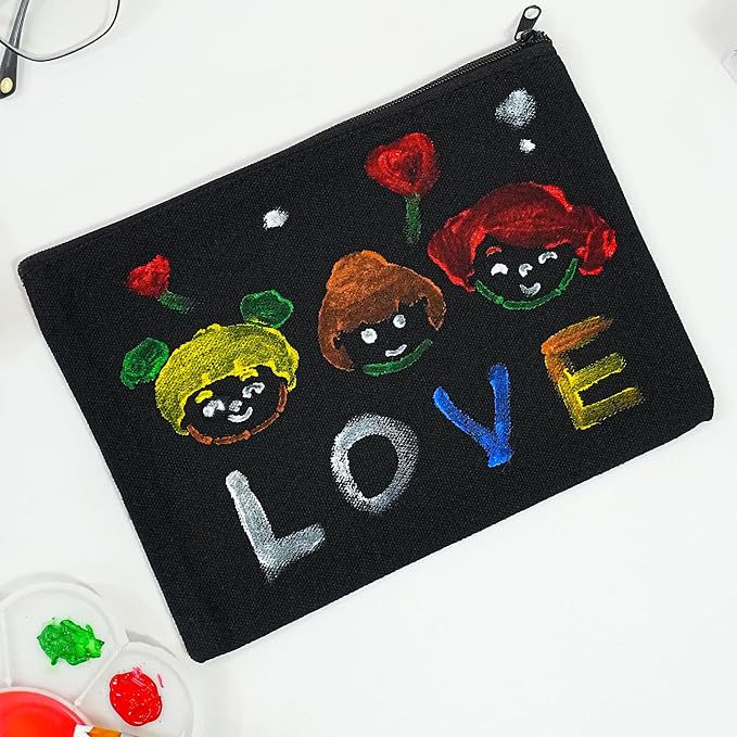 Koolmox Canvas Pouches with Zipper 8x5'', 30 pack Small Canvas Zippered Pouches - Image 6