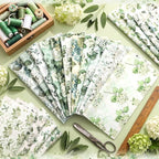 HunnmingRe 20 Pcs 10''x10'' Sage Green Hydrangea Quilting Fabric Square - Image 3