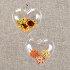 Jishi Clear Plastic Heart Ornaments 10-Pack Christmas Ornament Fillable Balls - Image 6