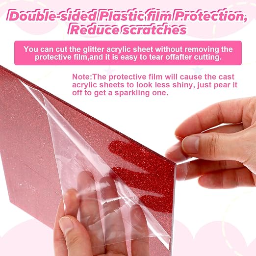 Glitter Acrylic Sheets 1/8" Thick 8x8in Color Acrylic Sheets - Image 5