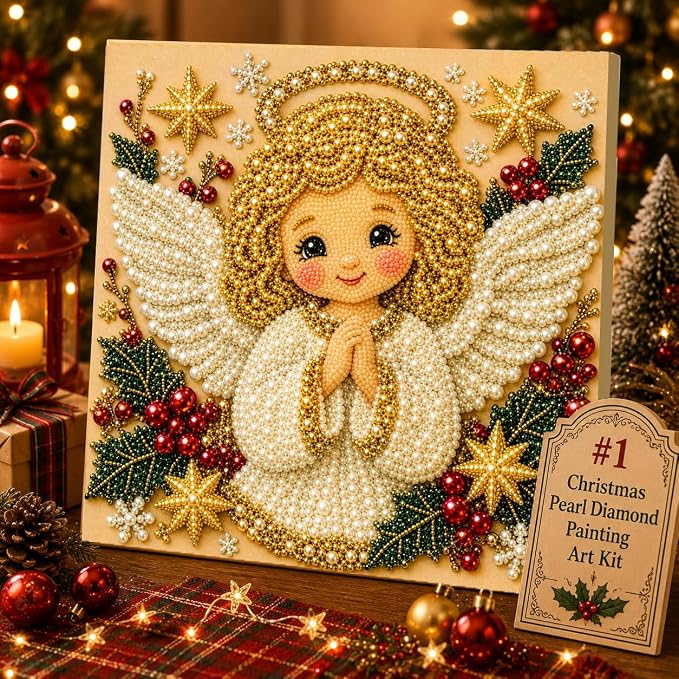 DIY Christmas Pearl Diamond Painting Art Kit by Unknown