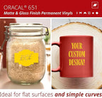 ORACAL 651 Matte Light Yellow Vinyl Durable Roll Easy to Weed Permanent - Image 2