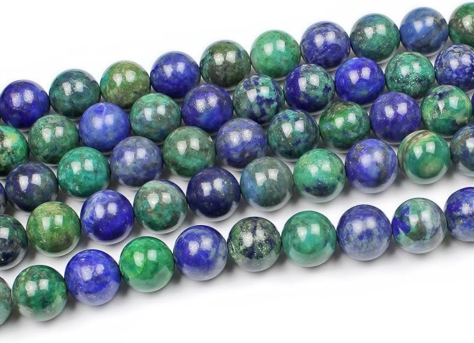 MJDCB 5A Natural Phoenix Lapis Lazuli Round Loose Beads - Image 4