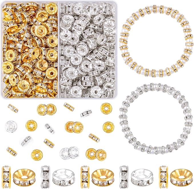 TINKRSTUFF 200 pcs 8mm Spacer Beads by TINKRSTUFF