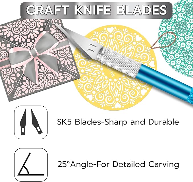 Jetmore 24 Pack Exacto Knife Set, Precision Craft Knife, Hobby Knife Kit - Image 5
