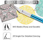Jetmore 24 Pack Exacto Knife Set, Precision Craft Knife, Hobby Knife Kit - Image 5