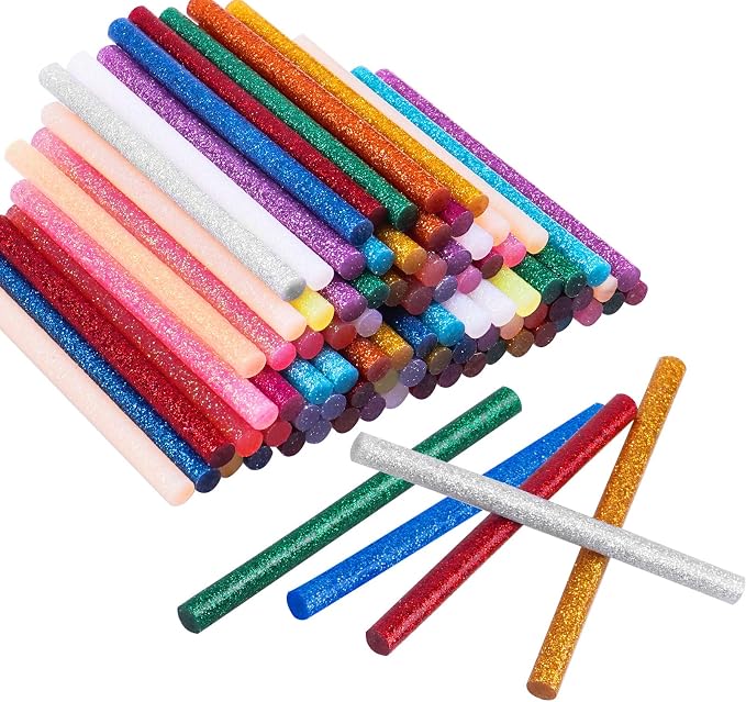 Gwybkq Mini Glitter Hot Glue Sticks 14 Colored by Gwybkq