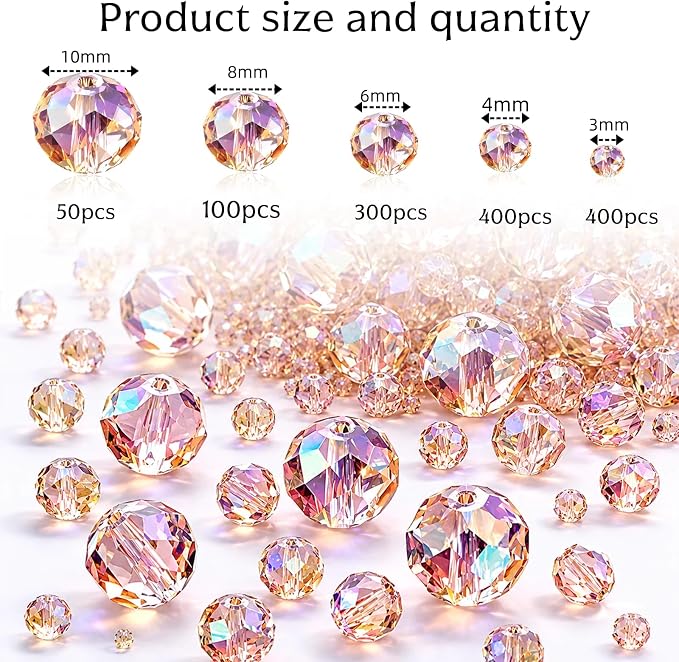 1250 PCS Beads for Jewelry Making Kit, Bracelet Making Beads Bulk Set - Image 3