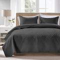 FLYMME Queen Quilt Bedding Set Black Lightweight Bedspreads Full Size, Soft by FLYMME