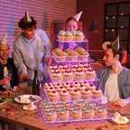YestBuy Cupcake Stand with Pink Lights – 5 Tier Premium Cupcake Holder – - Image 4