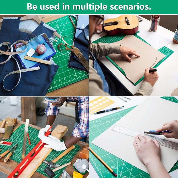 ArtAt Self Healing Cutting Mat:【10 Pack Cutting Mat 12″x 18″】 Green Double - Image 5