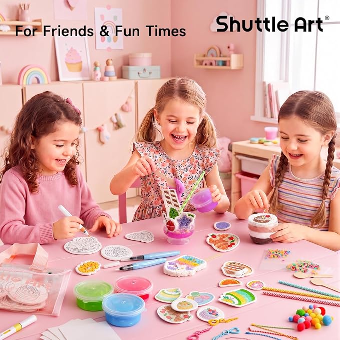 Shuttle Art 105 Pcs Magic Foam Texture Painting Kit Dessert Series: 24 Dessert - Image 7