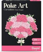 Unwynd Poke Art Carnations Flower Bouquet | Mess-Free Arts and Crafts by Unwynd