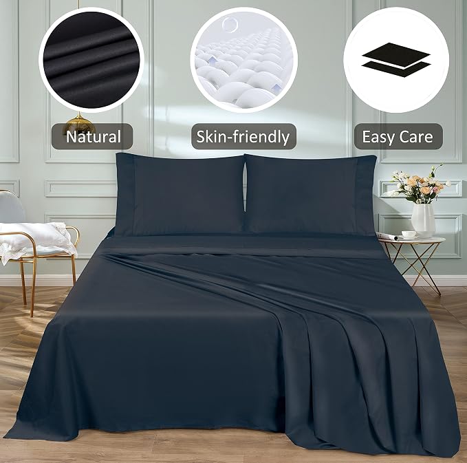 Flat Sheet Only 2 Pack, Full Size 400 Thread Count 100% Egyptian Cotton Flat - Image 4