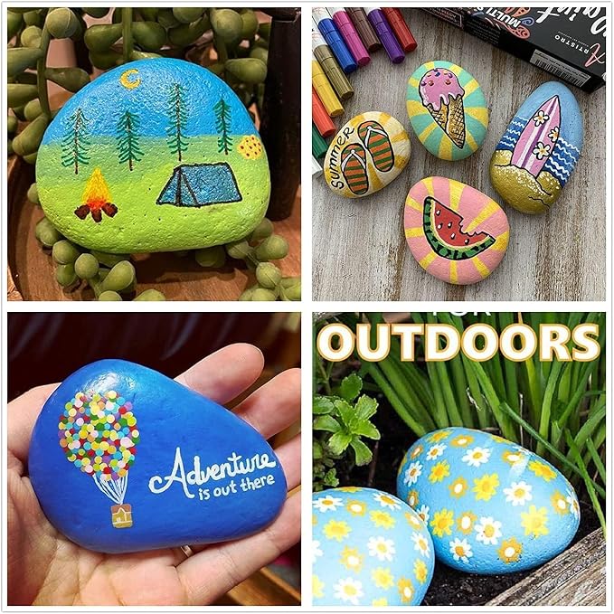 Lifetop 30PCS Painting Rocks, Decoration, Natural River Rocks - Image 6
