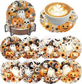 8 Pack Halloween Diamond Art Coasters, Ghost Diamond Painting Coasters Kits | by Zythron