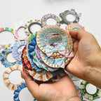 100 Pcs Fabric Aesthetic Scrapbook Stickers, Vintage Ribbon & Lace Style - Image 8