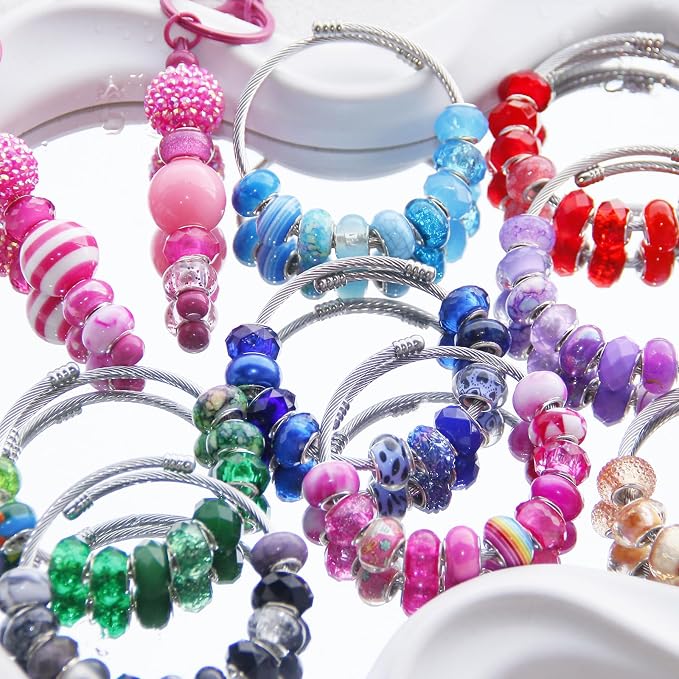 220Pcs Large Hole Beads Spacer Bead Mixed Color Assorted European Craft Big - Image 7