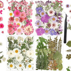 110+PCS Pressed Flowers for Resin Molds, Colorful-A | Real Dried Flower Leaves by nisetten