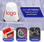 BeeGreen Drawstring Bags Backpacks Bulk, 20 Pieces White Gym Cinch Bags - Image 2