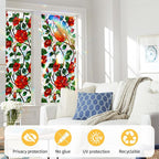 Bloss Rose Stained Glass Windows Film, 23.6x118 inch 3D Flower Privacy Window - Image 5